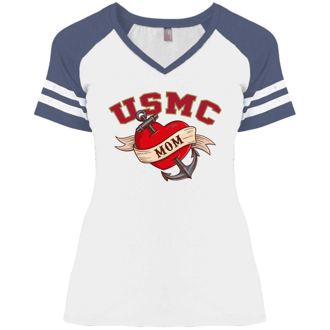 USMC Mom V-Neck Tees