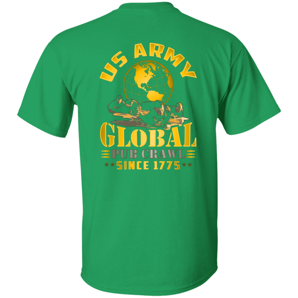 US ARMY GLOBAL PUB CRAWL T-SHIRT FRONT/BACK DESIGN