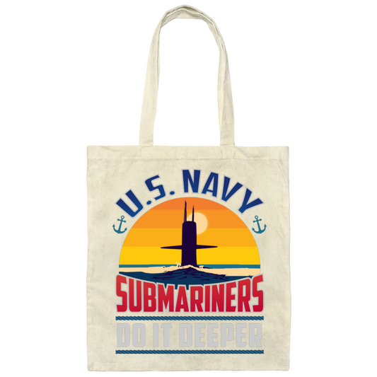 Submariners Do It Deeper Canvas Tote Bag