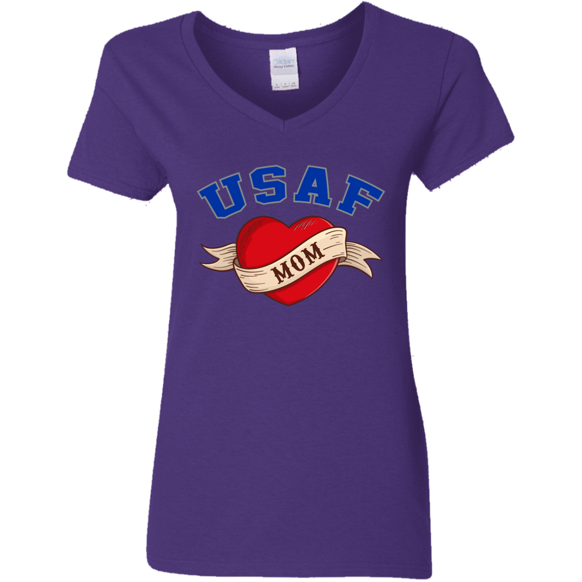 USAF Mom V-Neck Tees