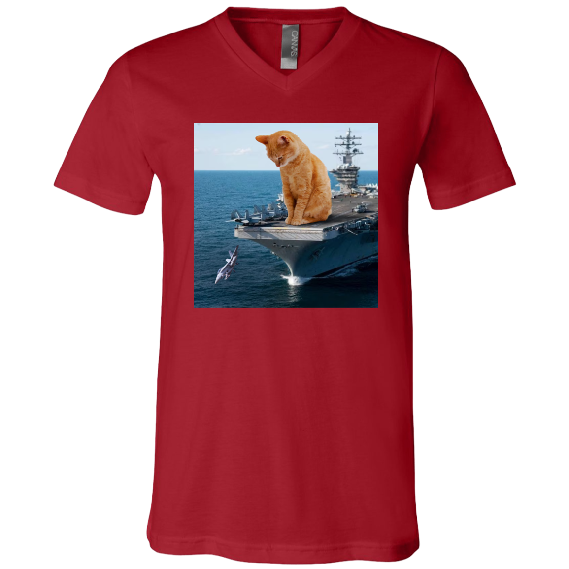Cat Launch V-Neck T-shirt