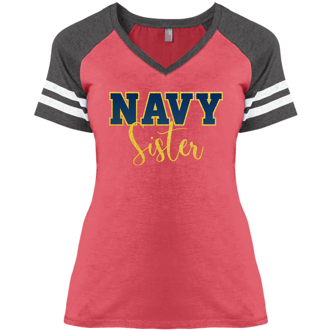 Navy Sister V-Neck T-shirt