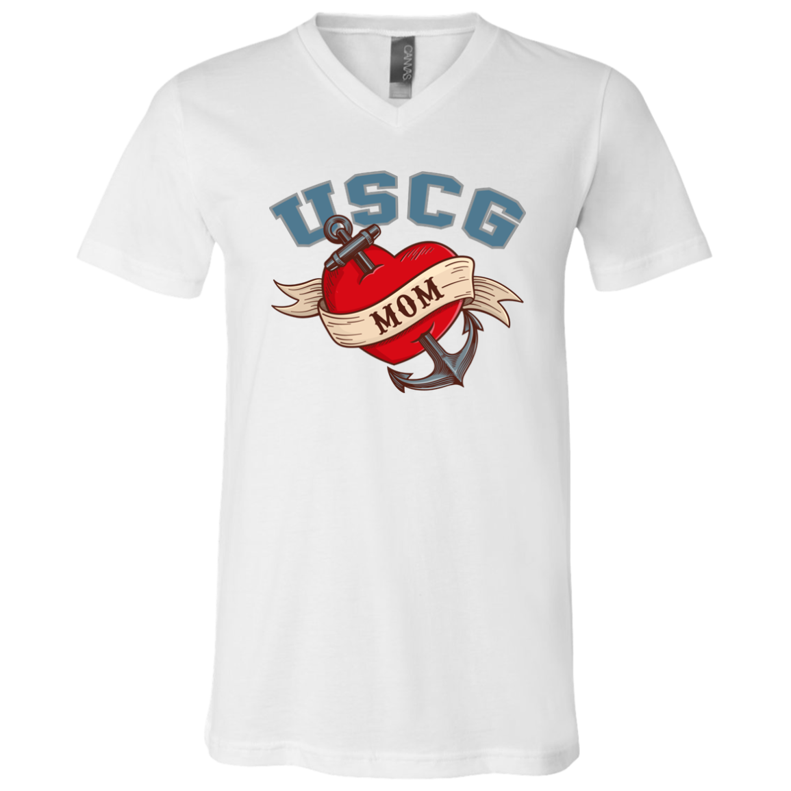 USCG Mom V-Neck Tees