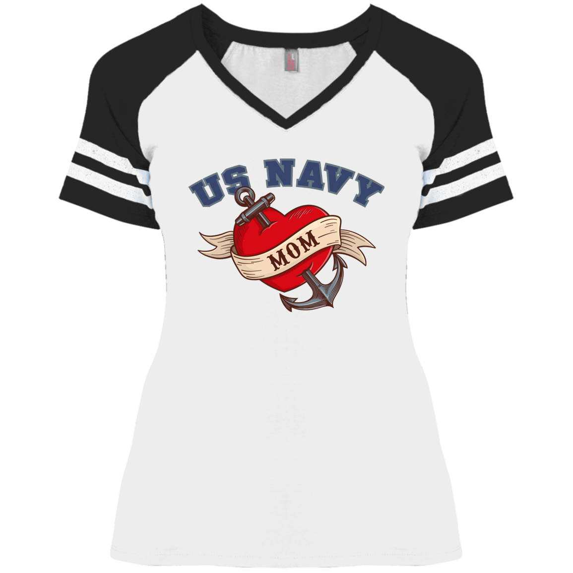 US Navy Mom V-Neck Tees