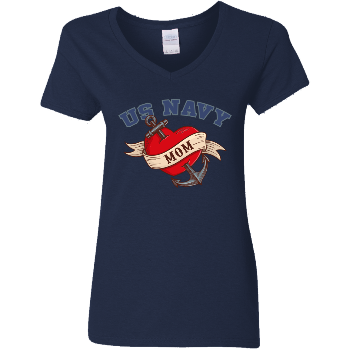 US Navy Mom V-Neck Tees