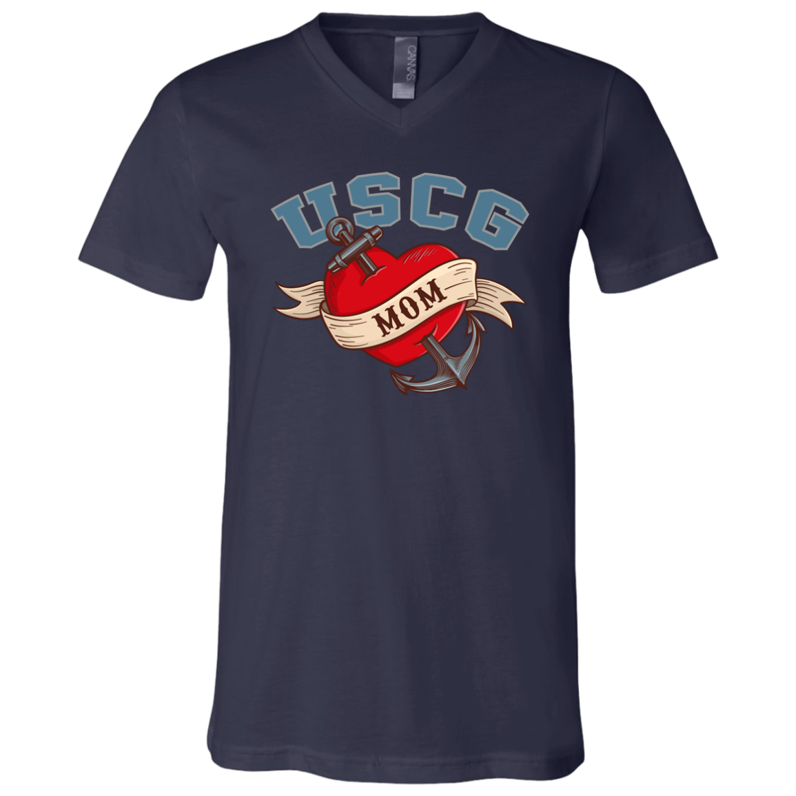 USCG Mom V-Neck Tees