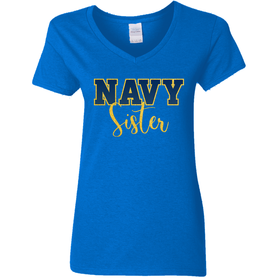 Navy Sister V-Neck T-shirt