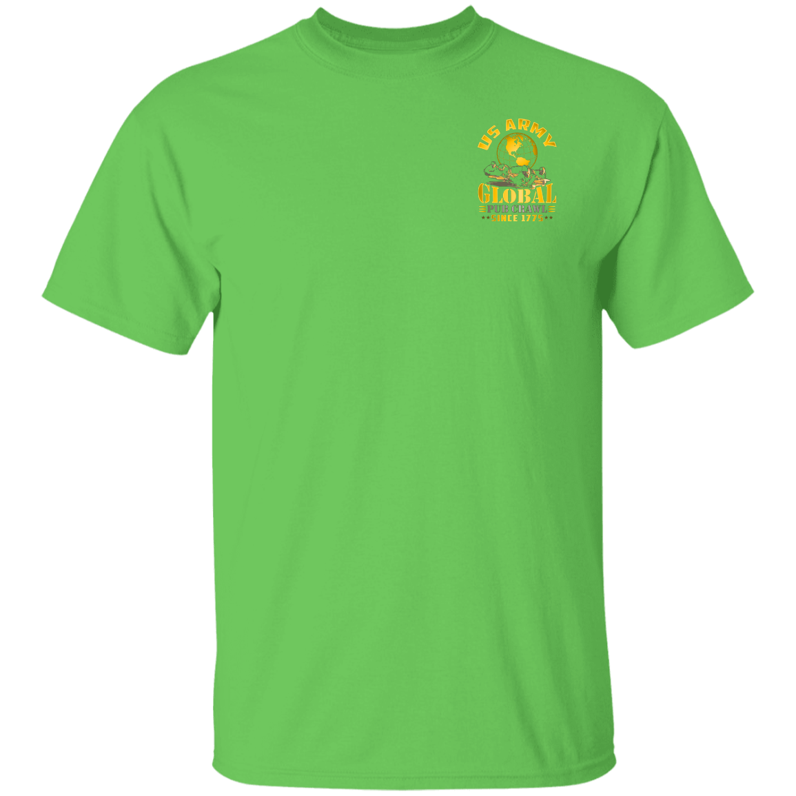 US ARMY GLOBAL PUB CRAWL T-SHIRT FRONT/BACK DESIGN