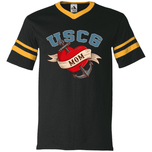 USCG Mom V-Neck Tees