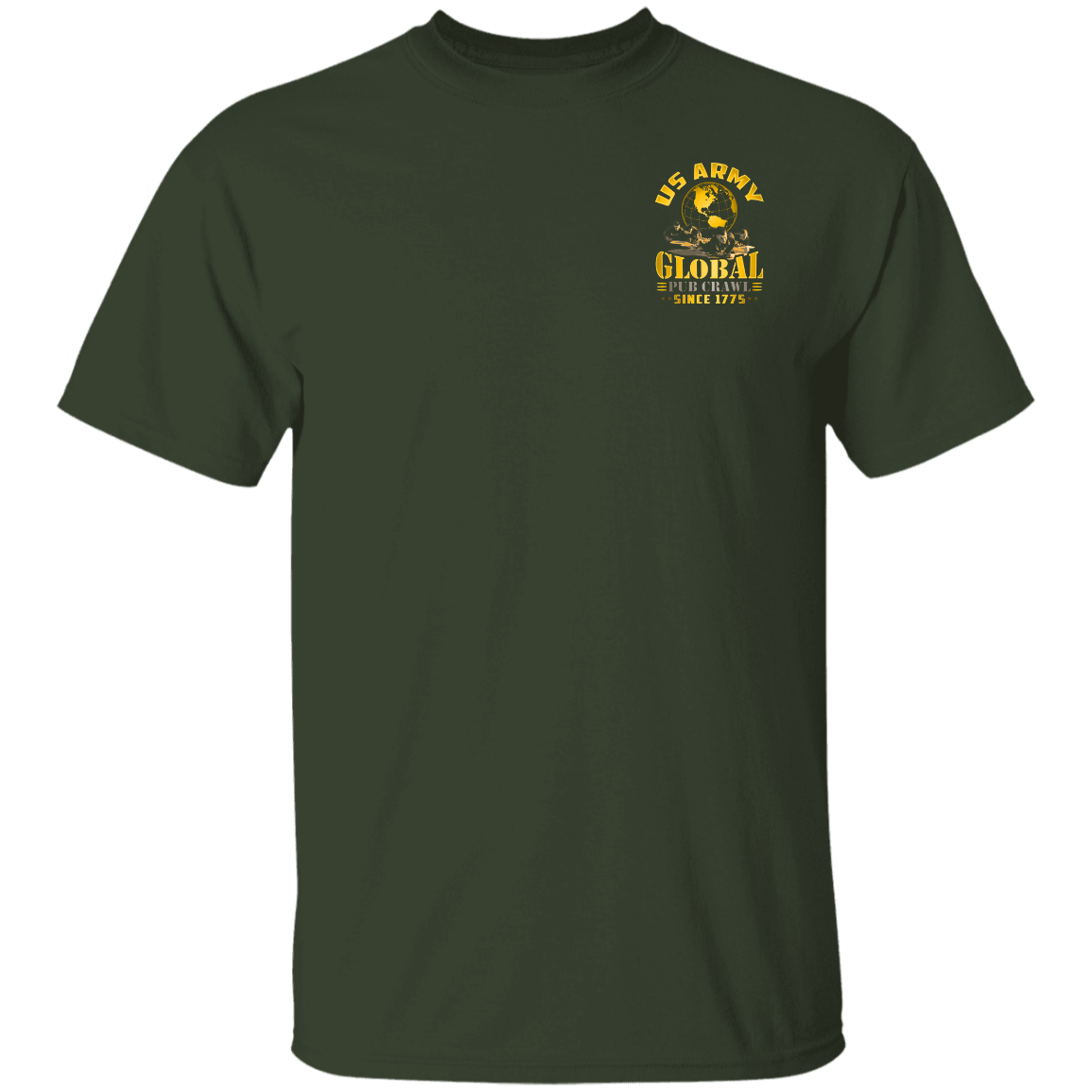 US ARMY GLOBAL PUB CRAWL T-SHIRT FRONT/BACK DESIGN