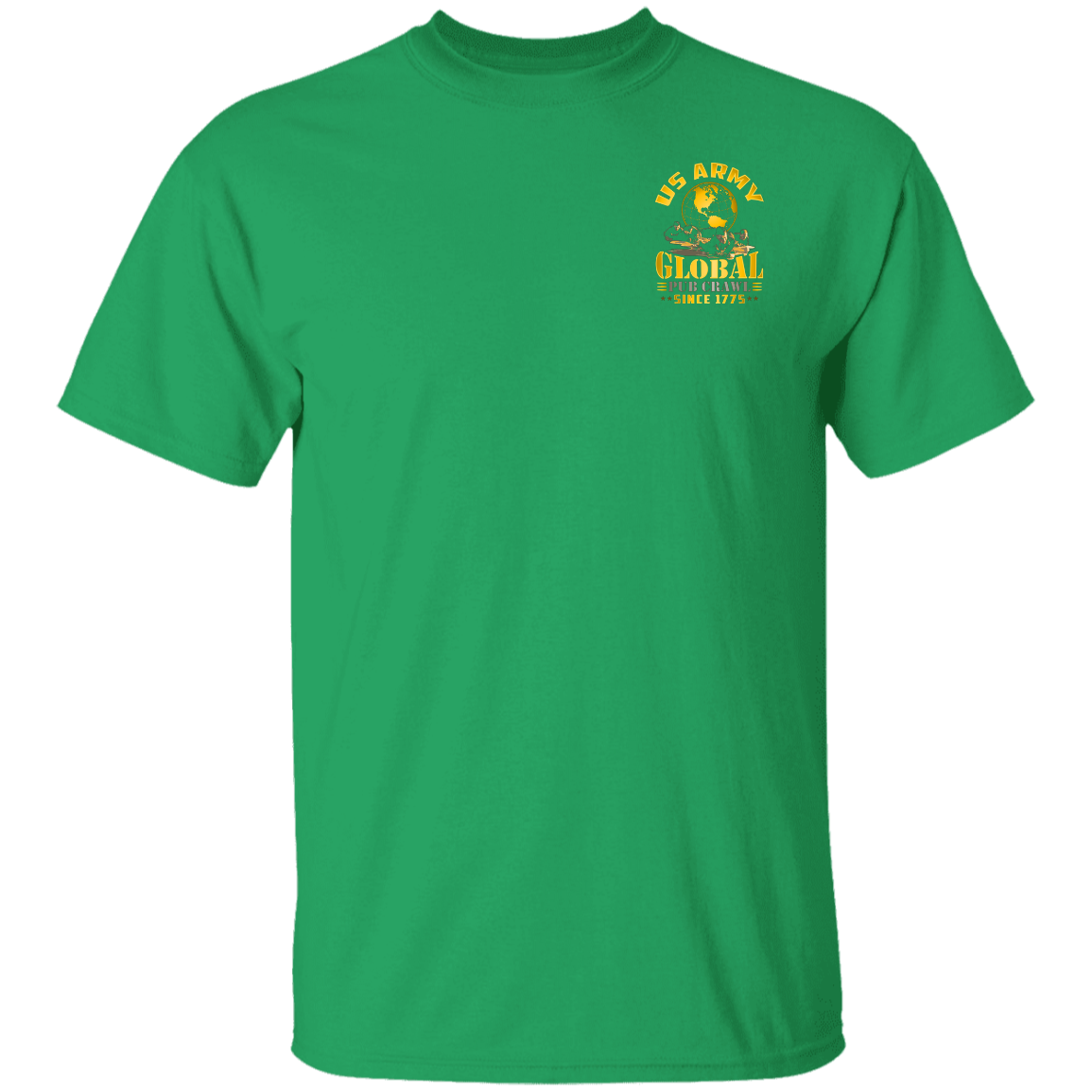 US ARMY GLOBAL PUB CRAWL T-SHIRT FRONT/BACK DESIGN