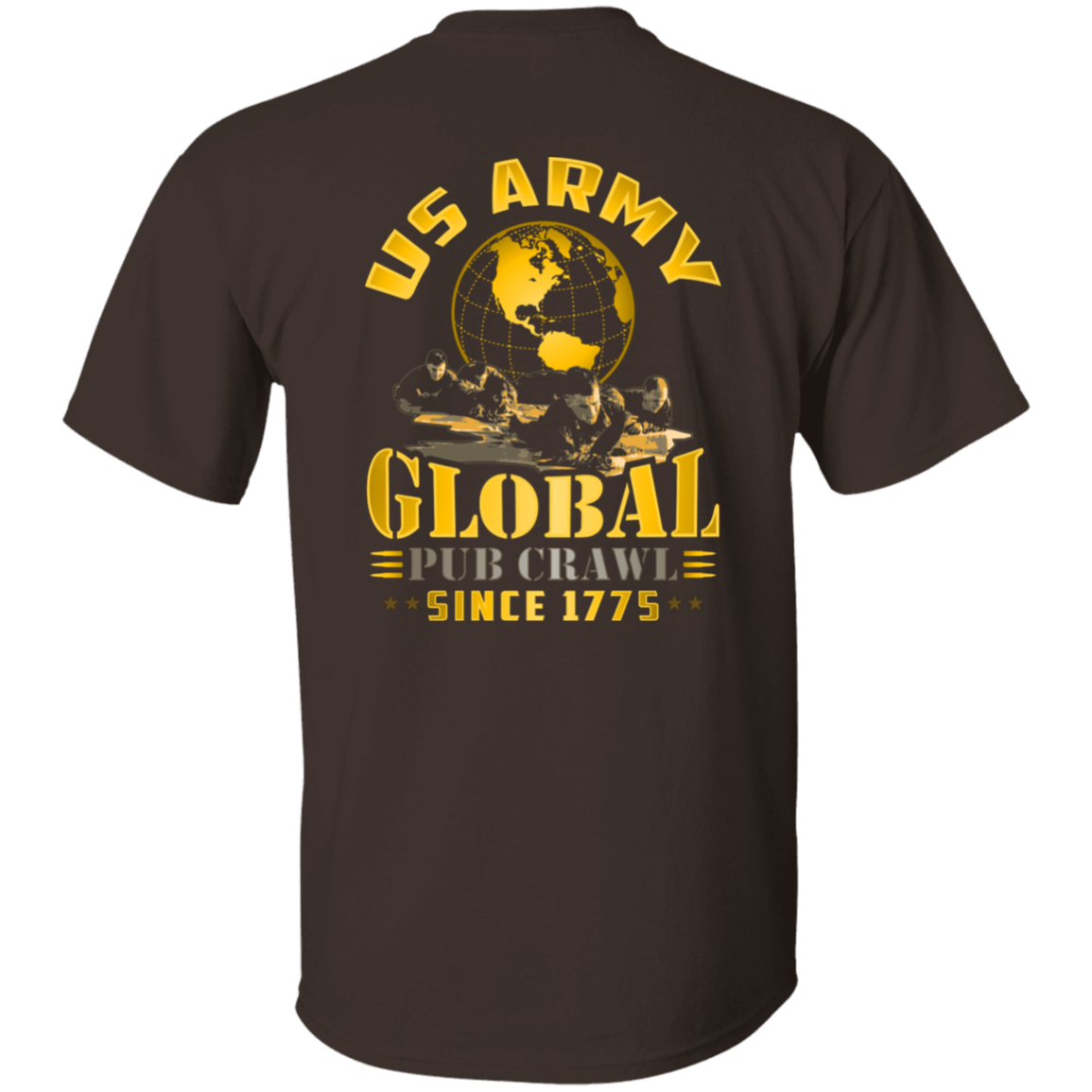 US ARMY GLOBAL PUB CRAWL T-SHIRT FRONT/BACK DESIGN