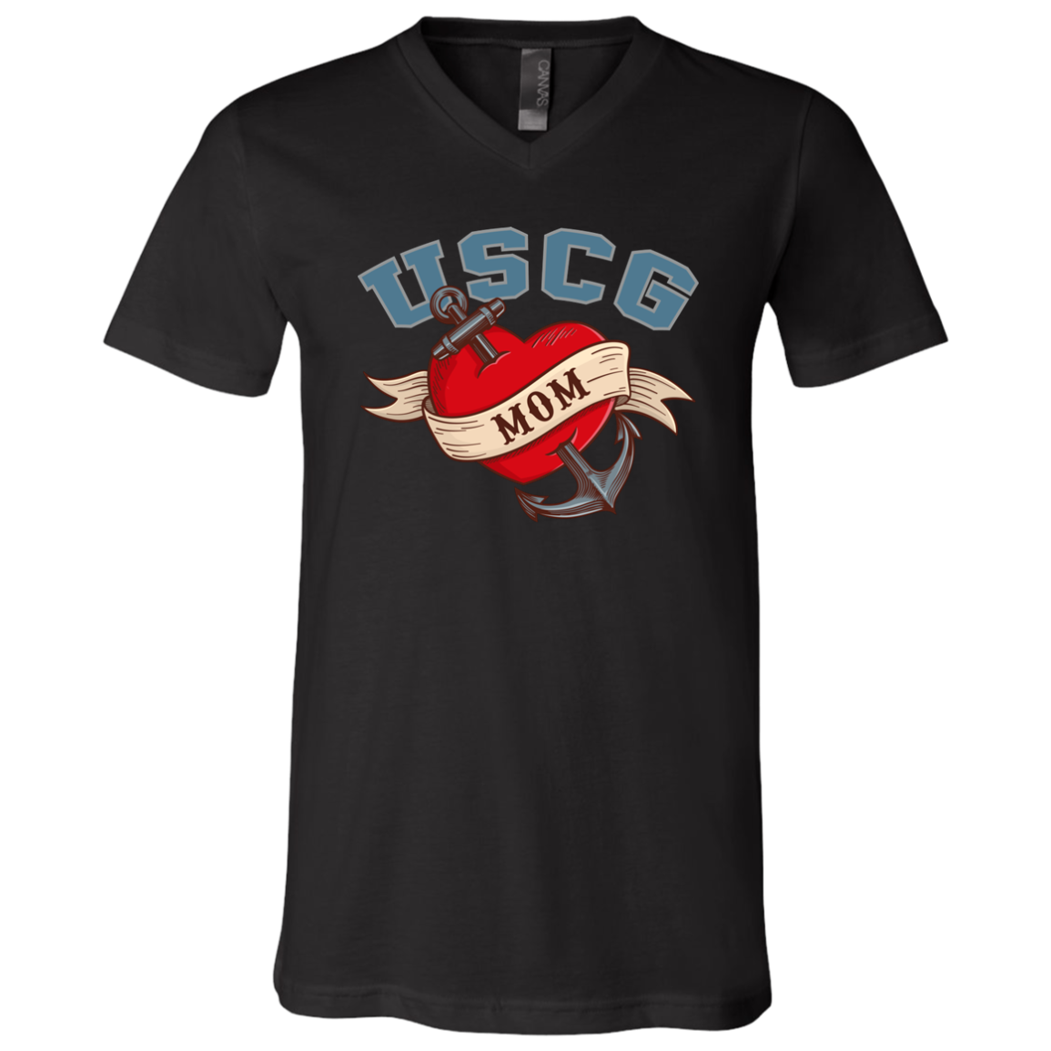 USCG Mom V-Neck Tees