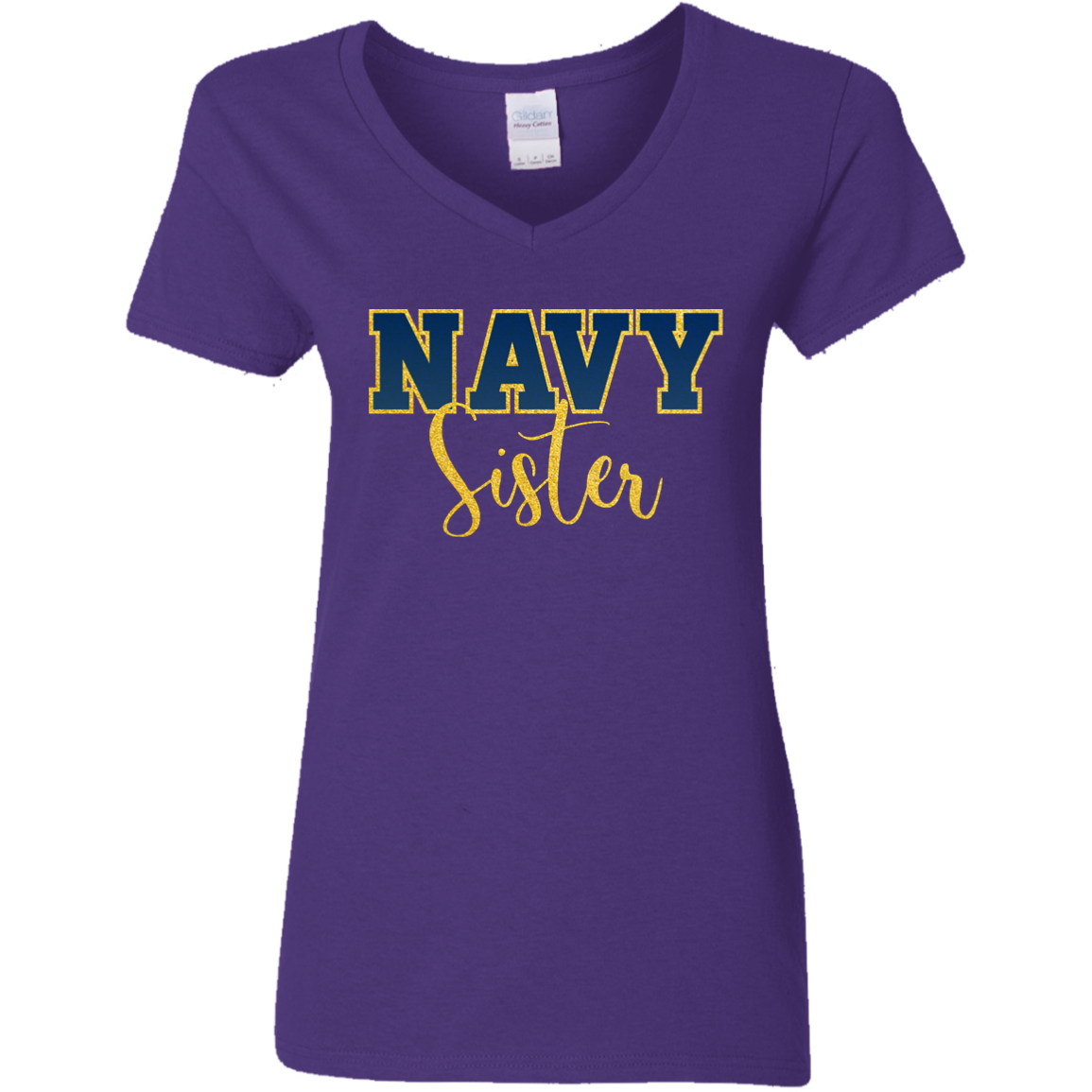 Navy Sister V-Neck T-shirt