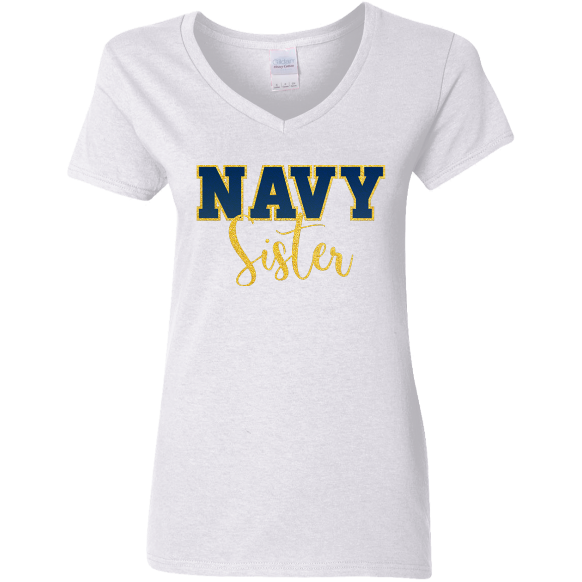 Navy Sister V-Neck T-shirt