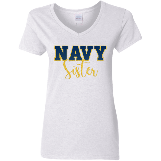 Navy Sister V-Neck T-shirt