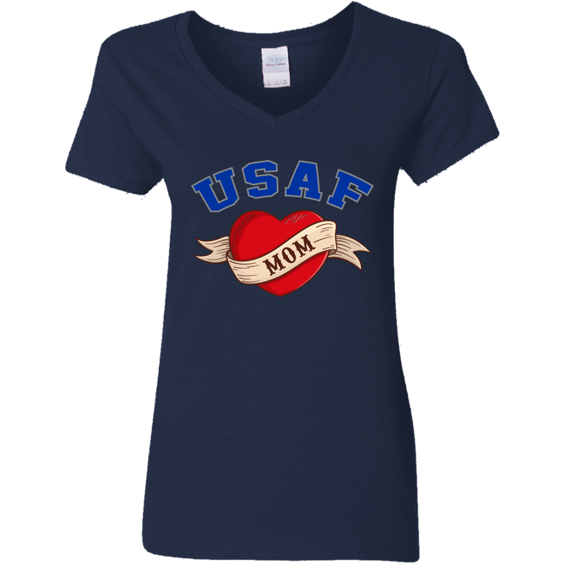 USAF Mom V-Neck Tees