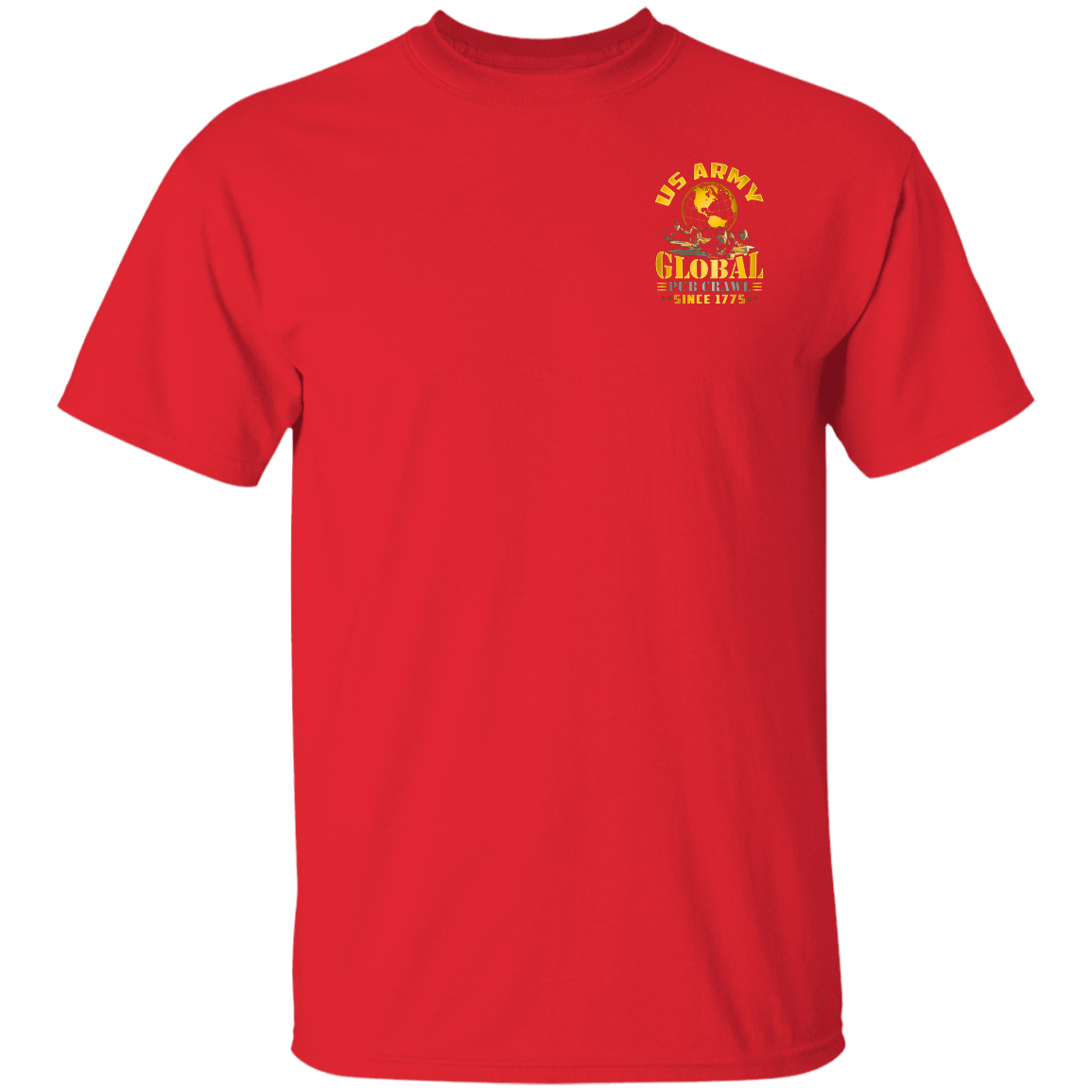 US ARMY GLOBAL PUB CRAWL T-SHIRT FRONT/BACK DESIGN
