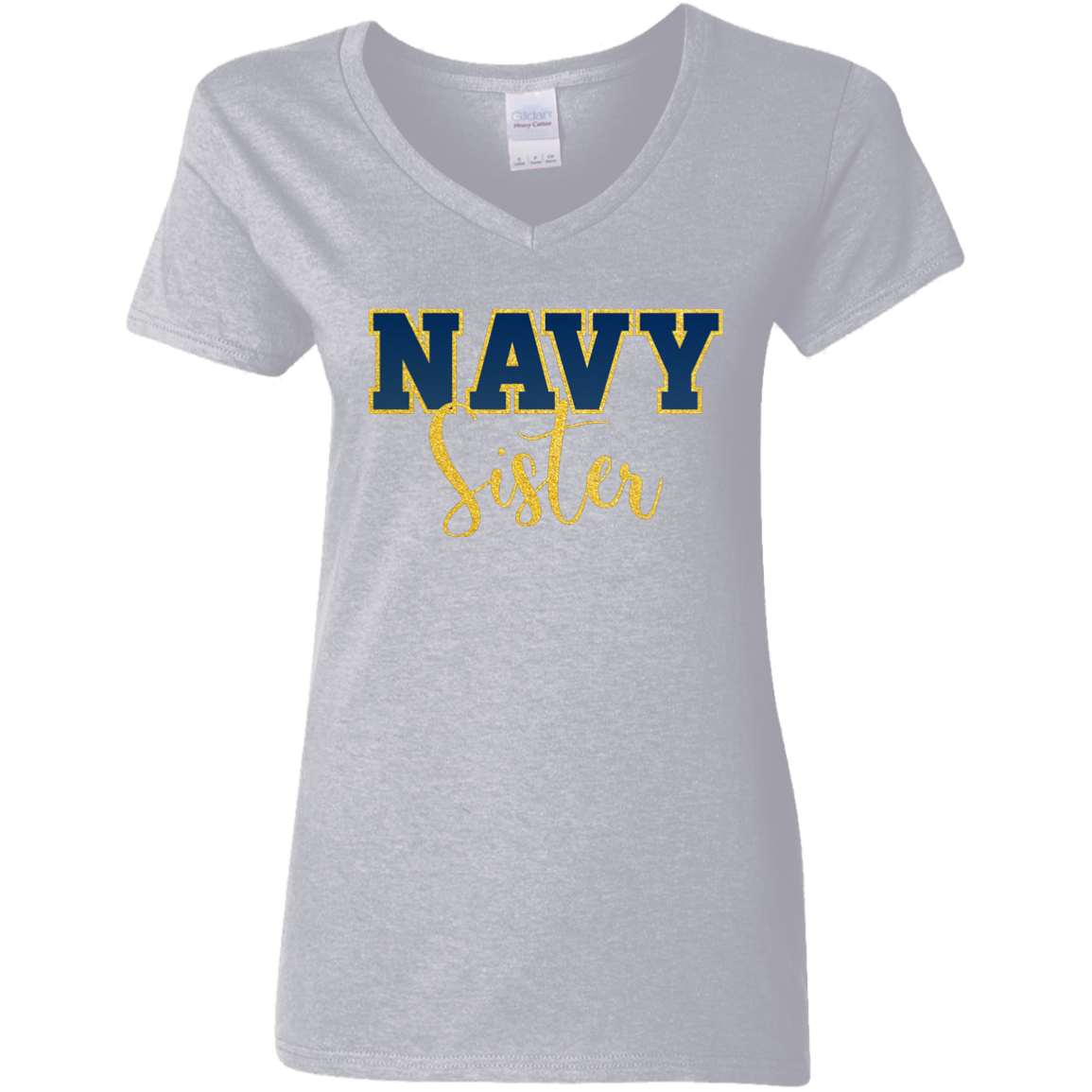 Navy Sister V-Neck T-shirt