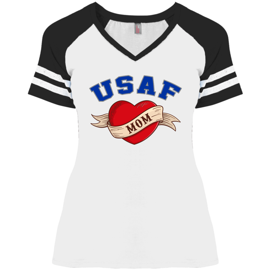 USAF Mom V-Neck Tees