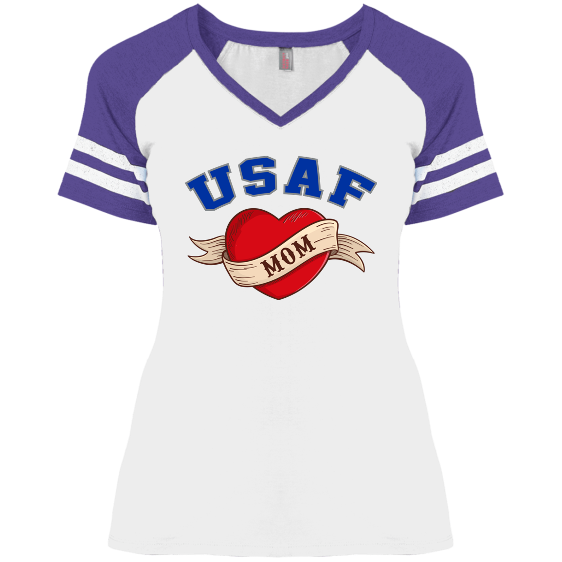 USAF Mom V-Neck Tees