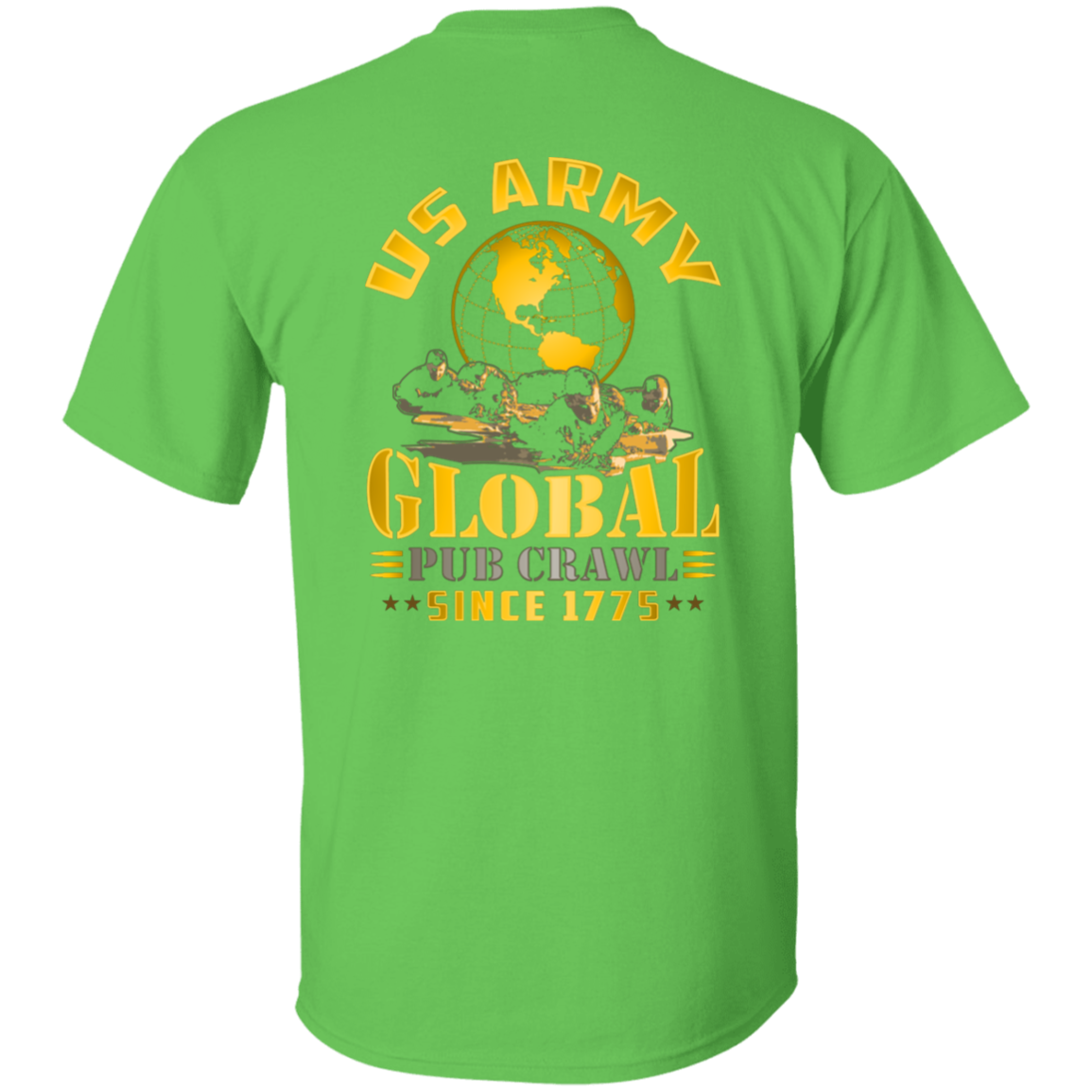 US ARMY GLOBAL PUB CRAWL T-SHIRT FRONT/BACK DESIGN