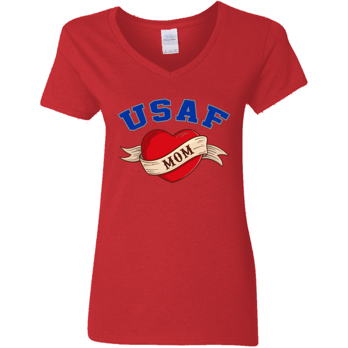 USAF Mom V-Neck Tees