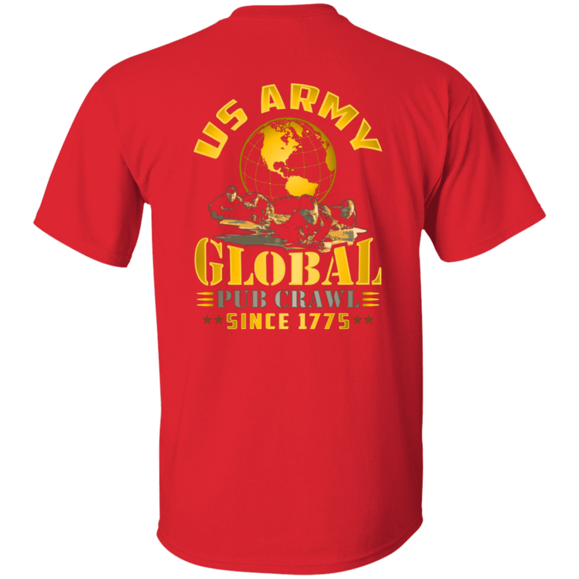 US ARMY GLOBAL PUB CRAWL T-SHIRT FRONT/BACK DESIGN
