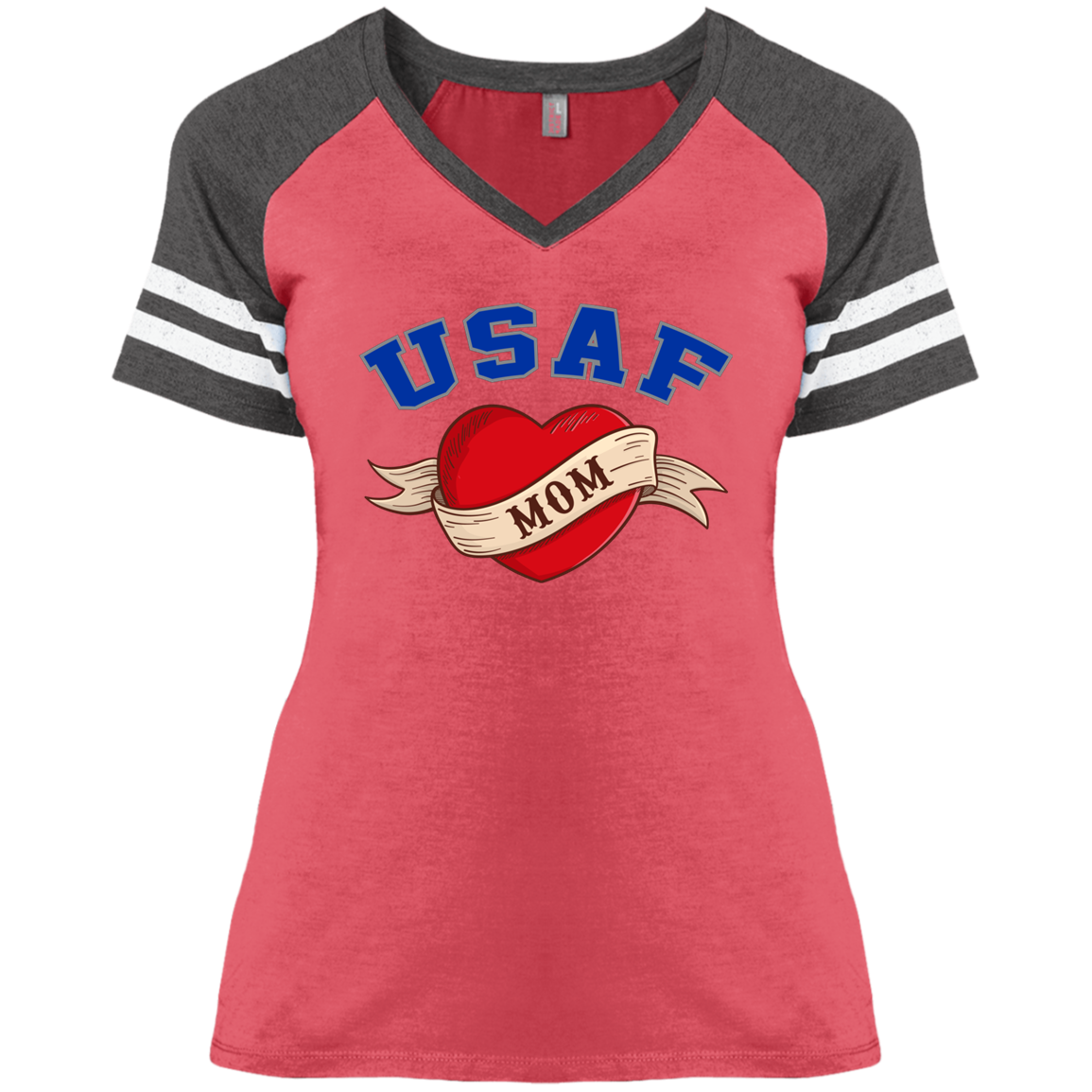 USAF Mom V-Neck Tees