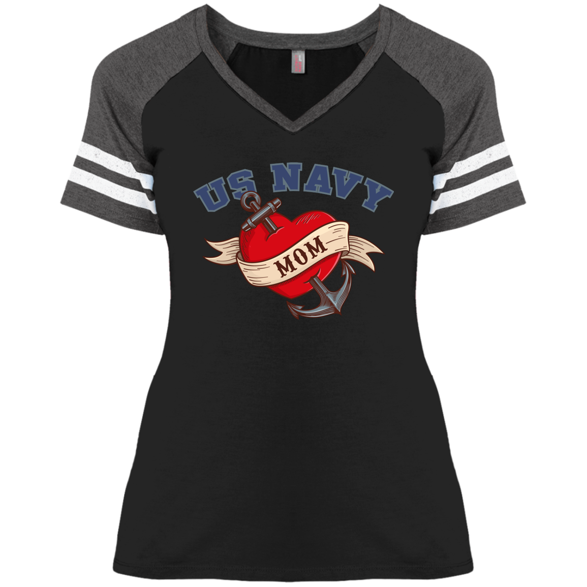 US Navy Mom V-Neck Tees