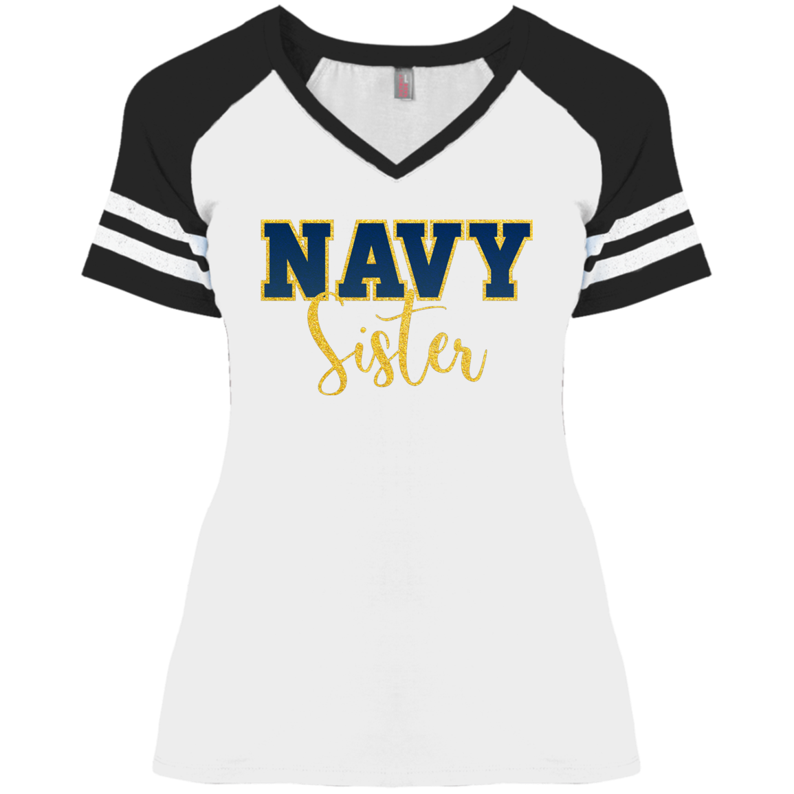 Navy Sister V-Neck T-shirt