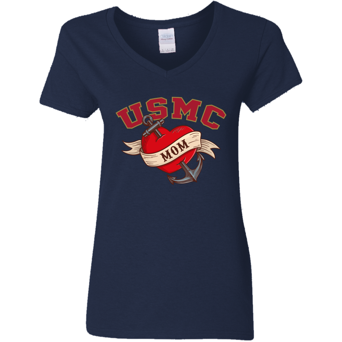 USMC  Mom V-Neck Tees