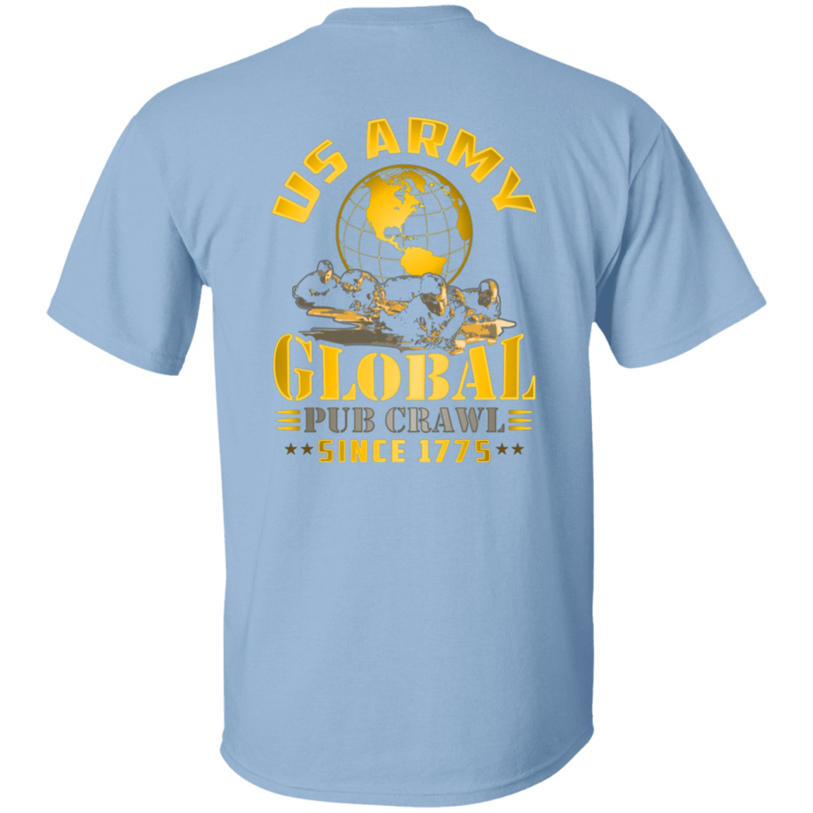 US ARMY GLOBAL PUB CRAWL T-SHIRT FRONT/BACK DESIGN