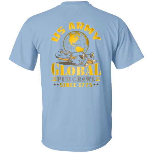 US ARMY GLOBAL PUB CRAWL T-SHIRT FRONT/BACK DESIGN