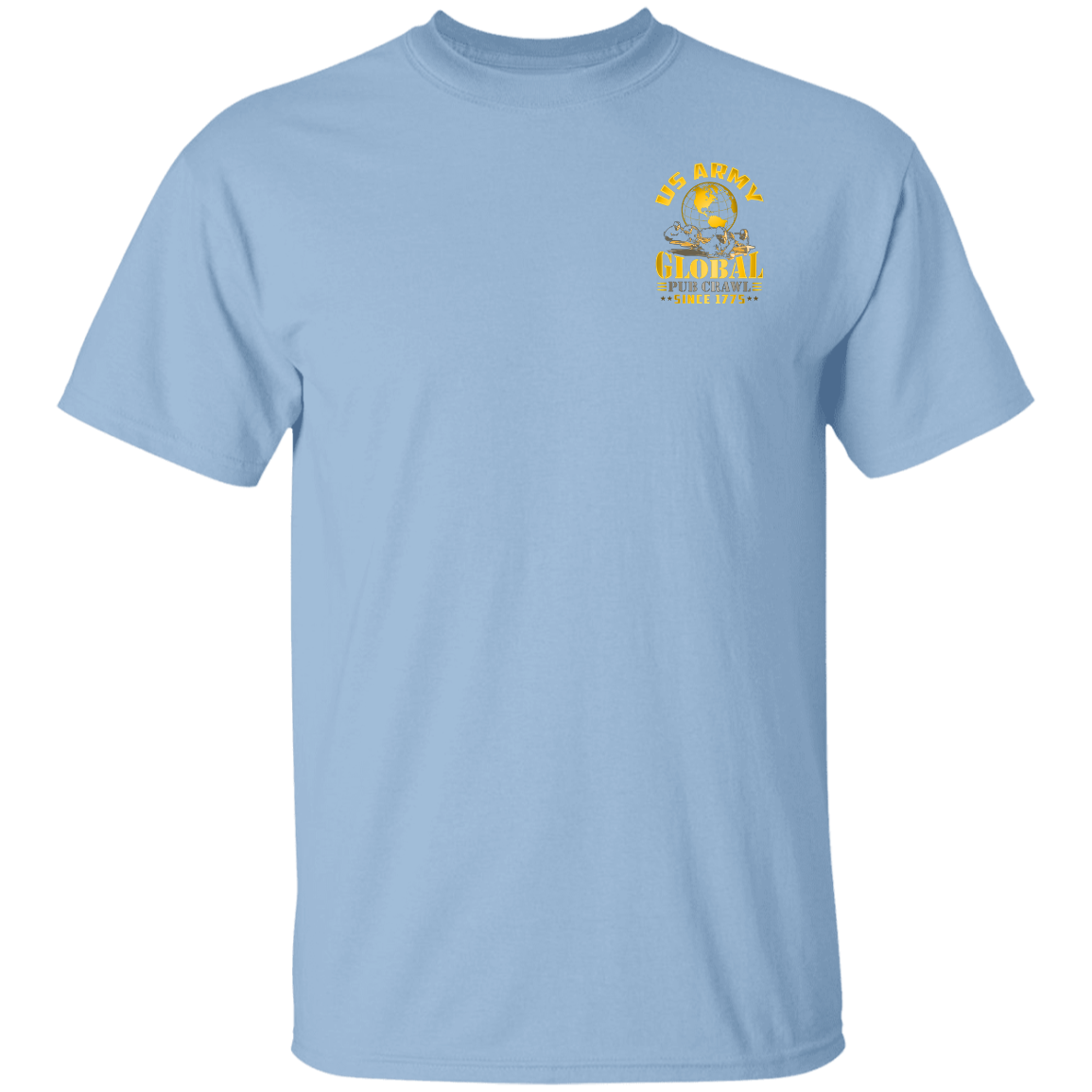 US ARMY GLOBAL PUB CRAWL T-SHIRT FRONT/BACK DESIGN