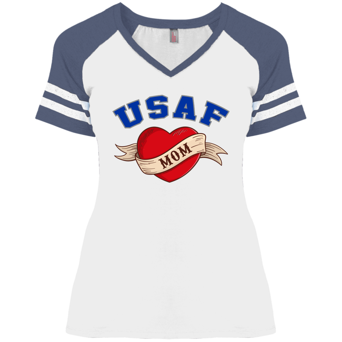 USAF Mom V-Neck Tees