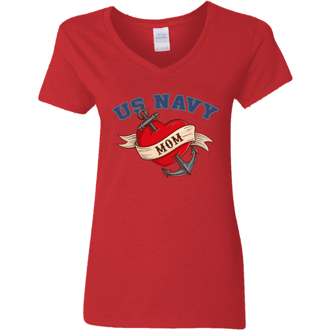 US Navy Mom V-Neck Tees