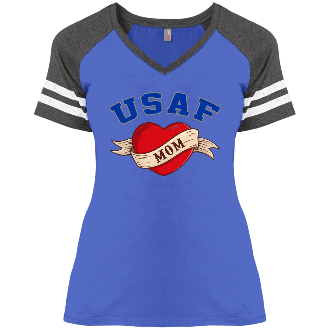 USAF Mom V-Neck Tees