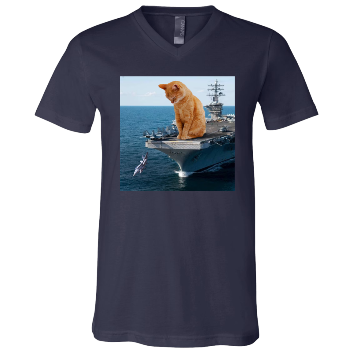 Cat Launch V-Neck T-shirt