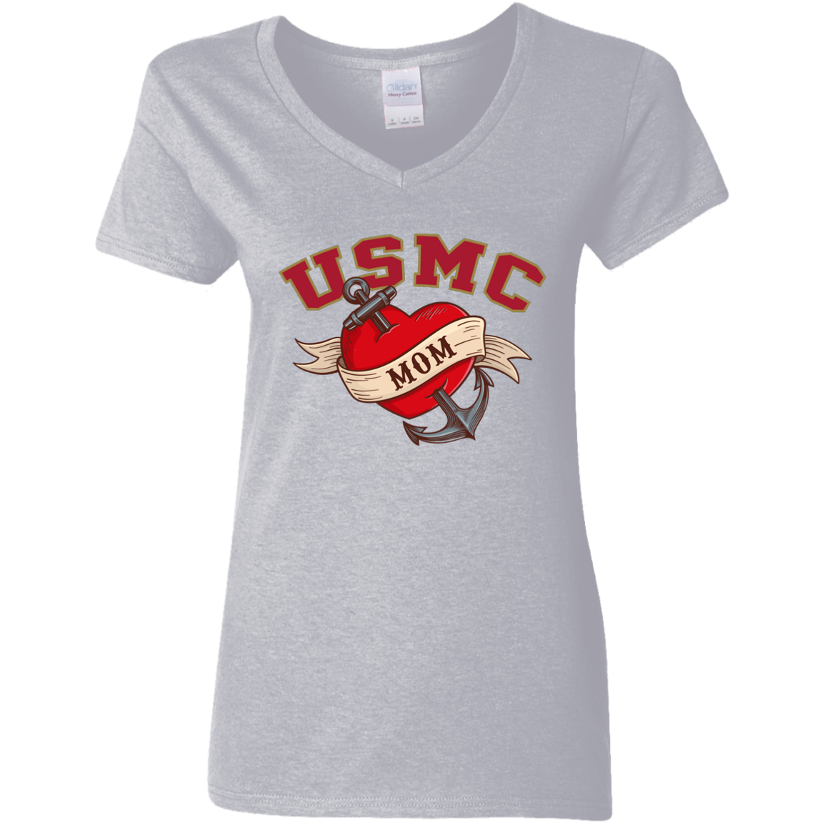 USMC  Mom V-Neck Tees