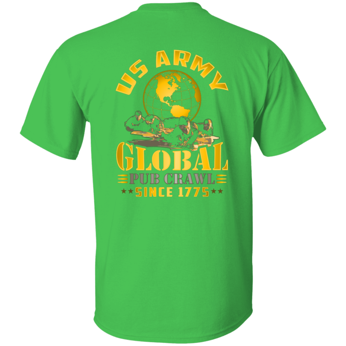 US ARMY GLOBAL PUB CRAWL T-SHIRT FRONT/BACK DESIGN