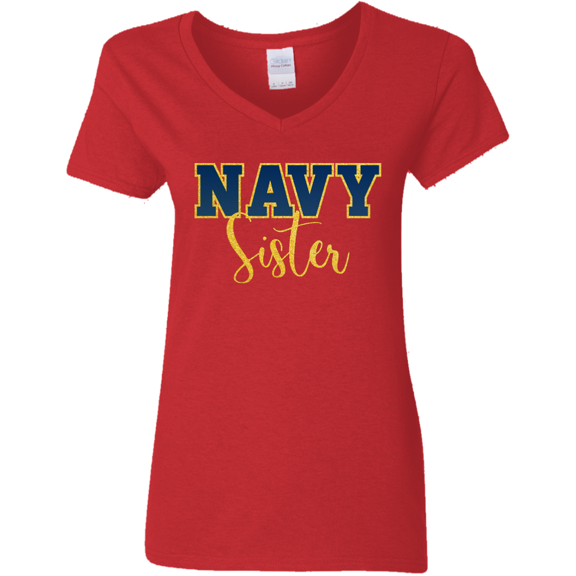 Navy Sister V-Neck T-shirt