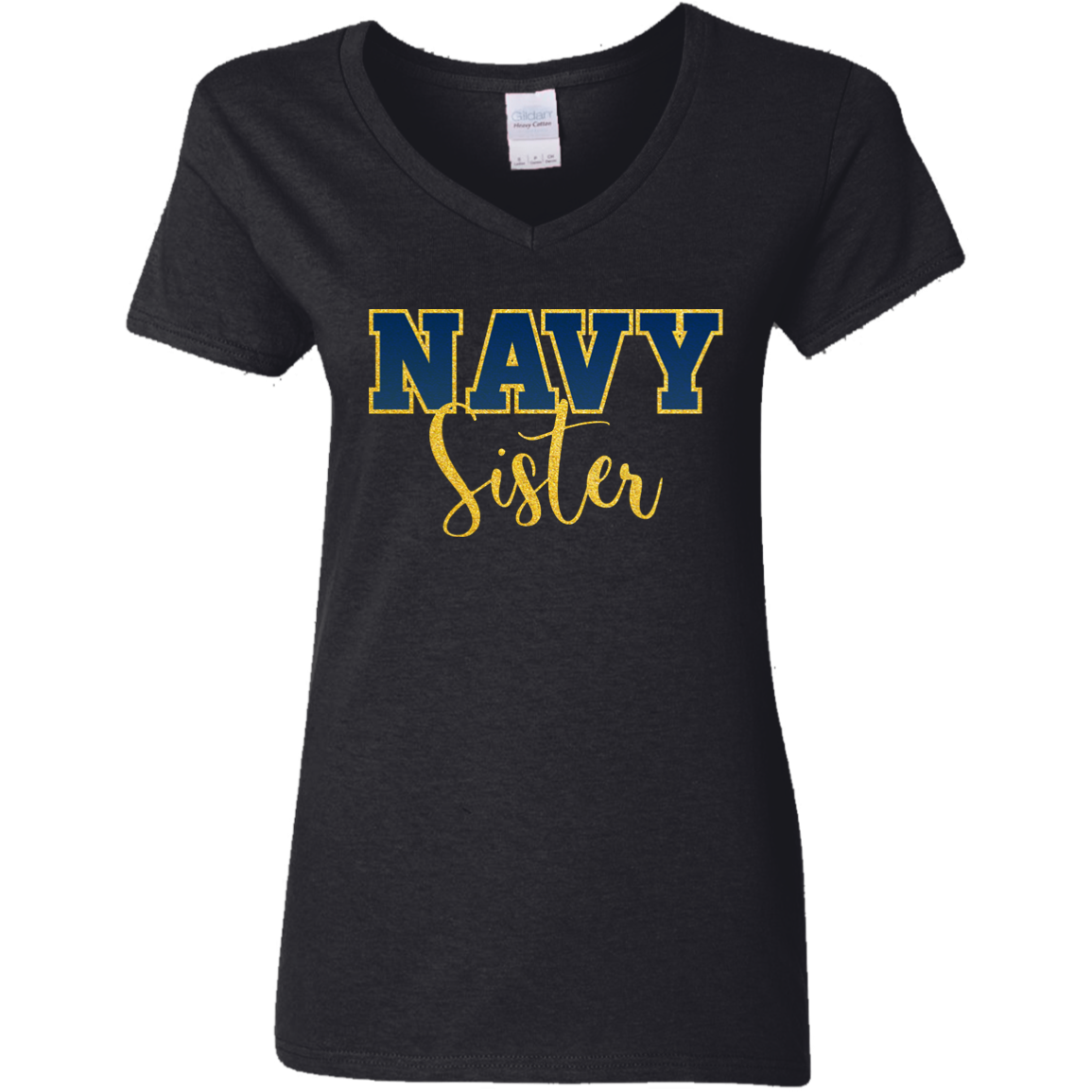 Navy Sister V-Neck T-shirt