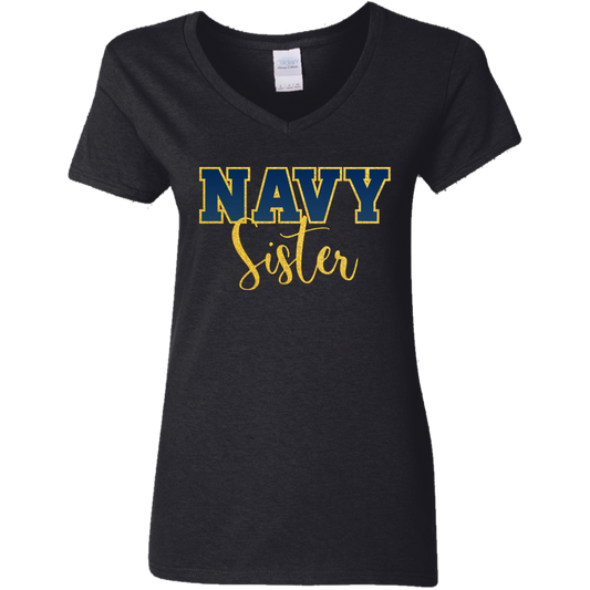 Navy Sister V-Neck T-shirt
