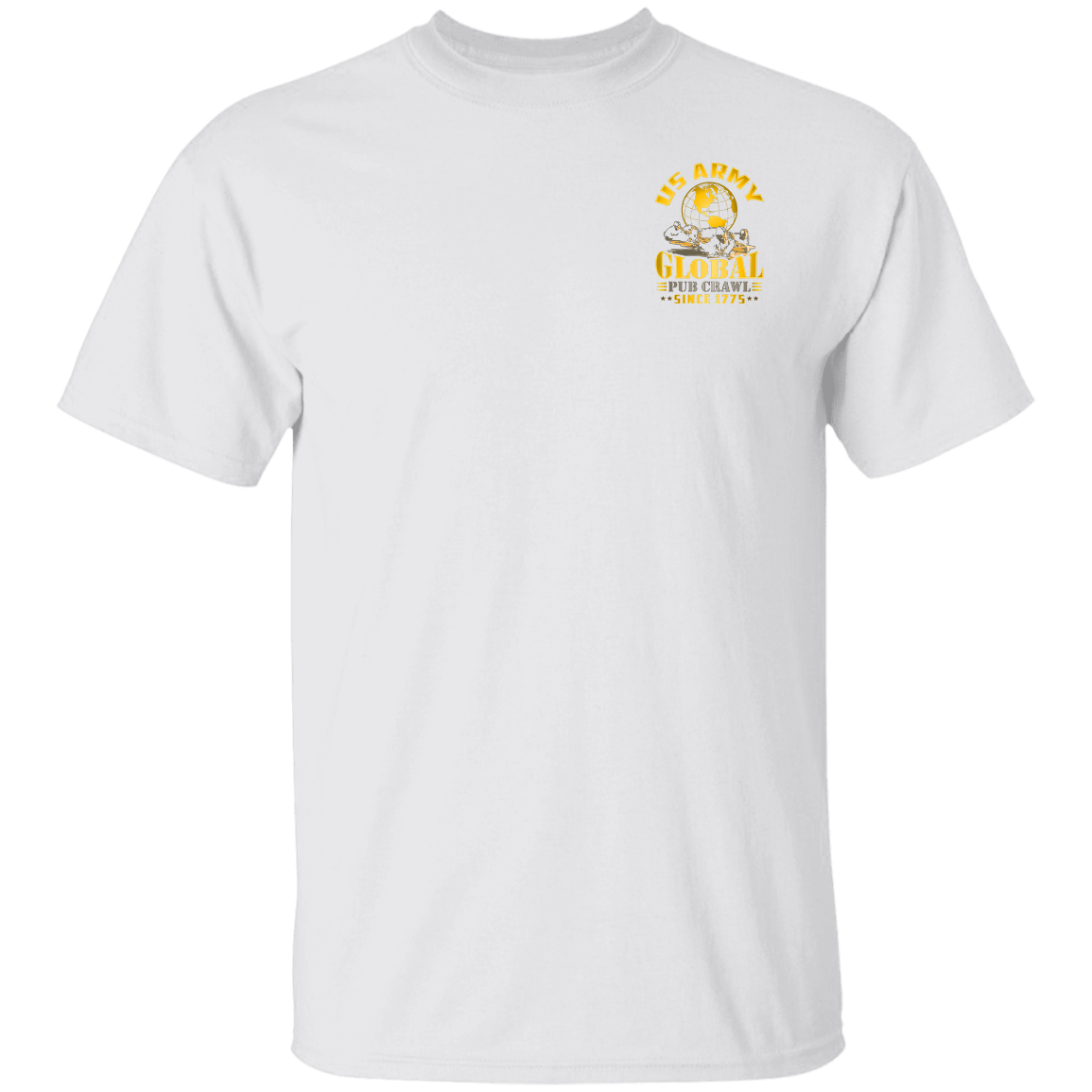 US ARMY GLOBAL PUB CRAWL T-SHIRT FRONT/BACK DESIGN
