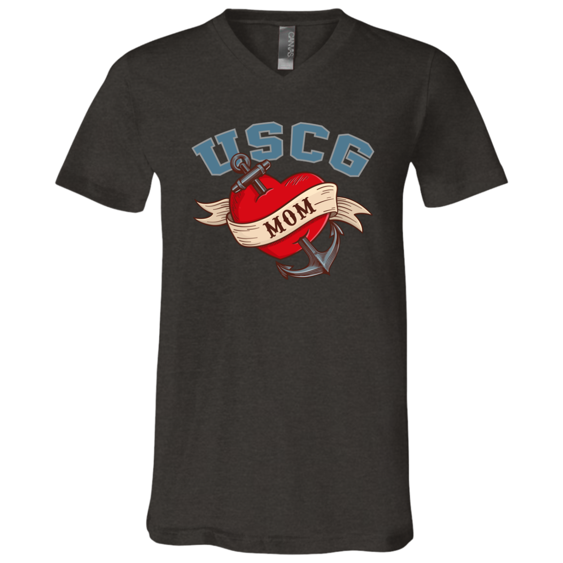 USCG Mom V-Neck Tees