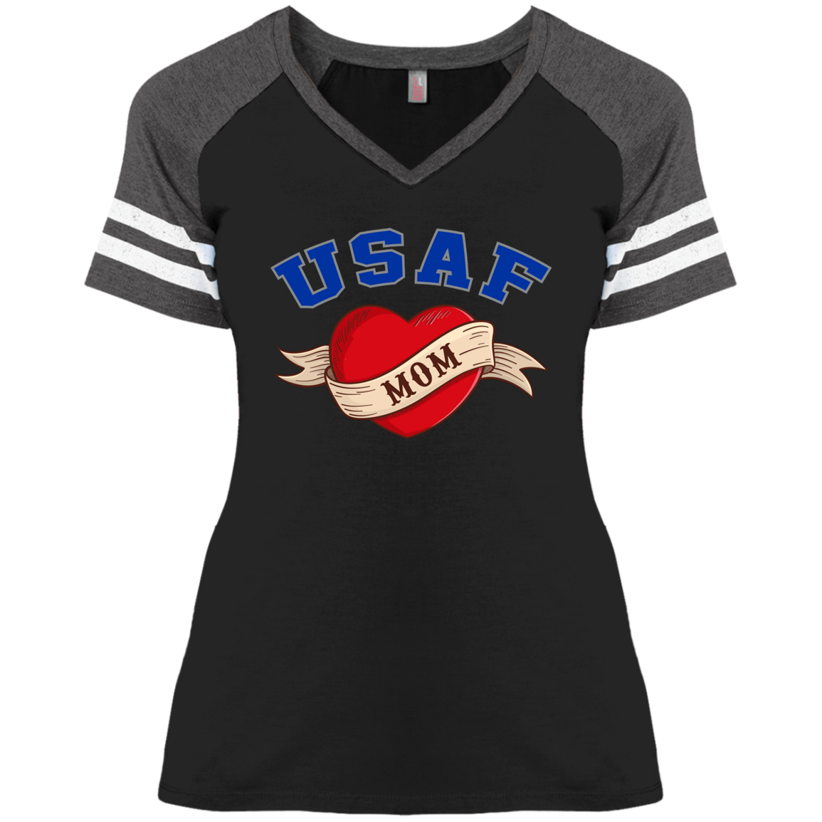 USAF Mom V-Neck Tees