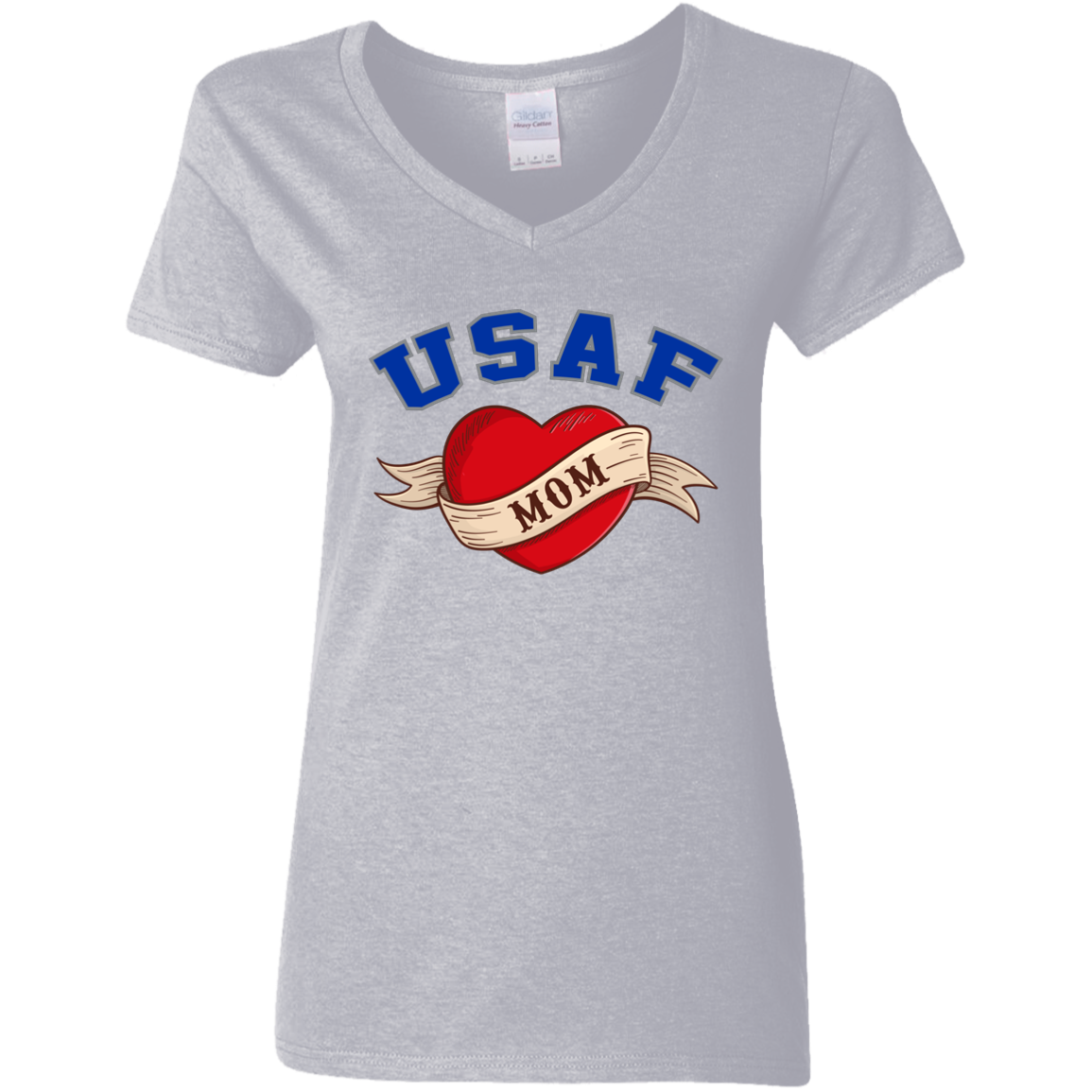 USAF Mom V-Neck Tees