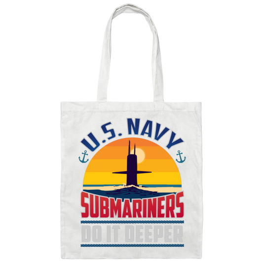 Submariners Do It Deeper Canvas Tote Bag