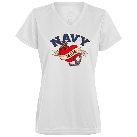 Mom Flash Tattoo Moisture Wicking V-Neck Tee